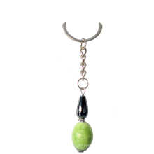 2014 Nouveau style 16 * 21mm Vert Olive Agate Beads Keychain